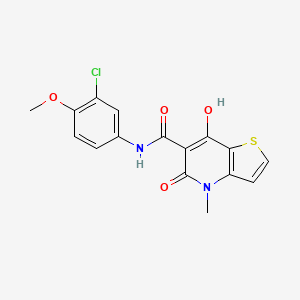 N-(3-chloro-4-methoxyphenyl)-7-hydroxy-4-methyl-5-oxo-4,5-dihydrothieno[3,2-b]pyridine-6-carboxamide
