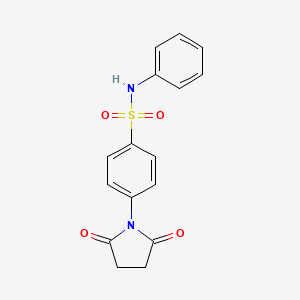 molecular formula C16H14N2O4S B2355266 4-(2,5-dioxopyrrolidin-1-yl)-N-phenylbenzenesulfonamide CAS No. 112167-37-0