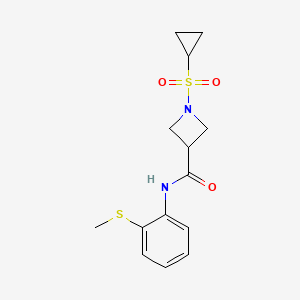 1-(cyclopropylsulfonyl)-N-(2-(methylthio)phenyl)azetidine-3-carboxamide