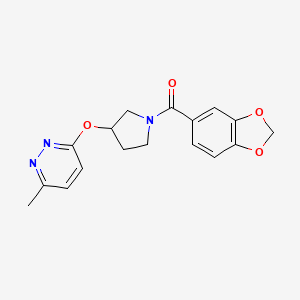 Benzo[d][1,3]dioxol-5-yl(3-((6-methylpyridazin-3-yl)oxy)pyrrolidin-1-yl)methanone