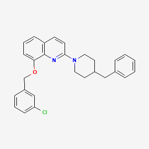 2-(4-Benzylpiperidin-1-yl)-8-((3-chlorobenzyl)oxy)quinoline