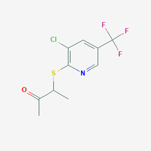 3-{[3-Chloro-5-(trifluoromethyl)-2-pyridinyl]sulfanyl}-2-butanone