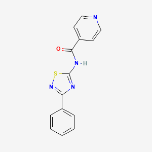 molecular formula C14H10N4OS B2355294 N-(3-苯基-1,2,4-噻二唑-5-基)异烟酰胺 CAS No. 690645-63-7