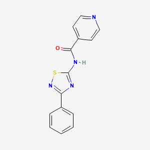 molecular formula C14H10N4OS B2355294 N-(3-phenyl-1,2,4-thiadiazol-5-yl)pyridine-4-carboxamide CAS No. 690645-63-7