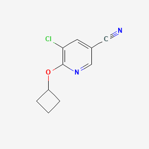 molecular formula C10H9ClN2O B2355298 5-氯-6-环丁氧基吡啶-3-腈 CAS No. 2167127-40-2