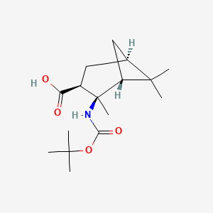 molecular formula C16H27NO4 B2355307 (1R,2R,3S,5R)-2-[(tert-butoxycarbonyl)amino]-2,6,6-trimethylbicyclo[3.1.1]heptane-3-carboxylic acid CAS No. 705948-98-7