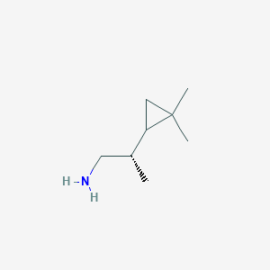 molecular formula C8H17N B2355317 (2S)-2-(2,2-Dimethylcyclopropyl)propan-1-amine CAS No. 2248214-88-0