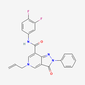 5-allyl-N-(3,4-difluorophenyl)-3-oxo-2-phenyl-3,5-dihydro-2H-pyrazolo[4,3-c]pyridine-7-carboxamide