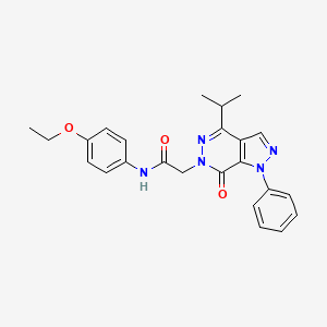 molecular formula C24H25N5O3 B2355325 N-(4-ethoxyphenyl)-2-(4-isopropyl-7-oxo-1-phenyl-1H-pyrazolo[3,4-d]pyridazin-6(7H)-yl)acetamide CAS No. 946253-46-9