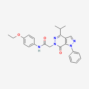 molecular formula C24H25N5O3 B2355325 N-(4-乙氧苯基)-2-(4-异丙基-7-氧代-1-苯基-1H-吡唑并[3,4-d]嘧啶-6(7H)-基)乙酰胺 CAS No. 946253-46-9