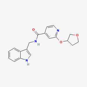 molecular formula C19H19N3O3 B2355337 N-((1H-indol-3-yl)methyl)-2-((tetrahydrofuran-3-yl)oxy)isonicotinamide CAS No. 1904082-68-3