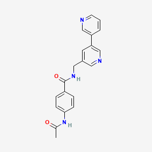 N-([3,3'-bipyridin]-5-ylmethyl)-4-acetamidobenzamide