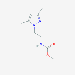 molecular formula C10H17N3O2 B2355346 ethyl (2-(3,5-dimethyl-1H-pyrazol-1-yl)ethyl)carbamate CAS No. 1226442-20-1