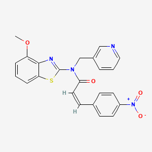 molecular formula C23H18N4O4S B2355349 (Z)-N-(4-methoxybenzo[d]thiazol-2-yl)-3-(4-nitrophenyl)-N-(pyridin-3-ylmethyl)acrylamide CAS No. 895004-79-2