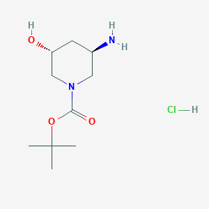 tert-butyl rac-(3R,5R)-3-amino-5-hydroxy-1-piperidinecarboxylate hydrochloride