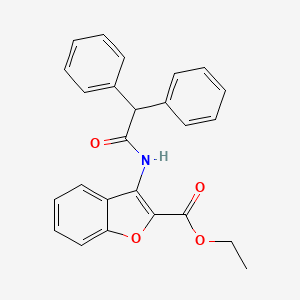 molecular formula C25H21NO4 B2355355 Ethyl 3-(2,2-diphenylacetamido)benzofuran-2-carboxylate CAS No. 477500-48-4