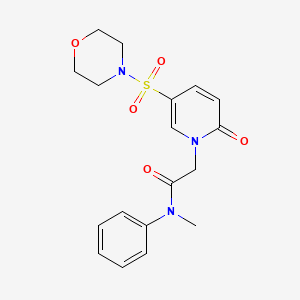 molecular formula C18H21N3O5S B2355363 N-methyl-2-[5-(morpholin-4-ylsulfonyl)-2-oxopyridin-1(2H)-yl]-N-phenylacetamide CAS No. 1251573-82-6
