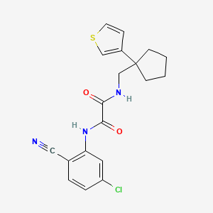 N1-(5-chloro-2-cyanophenyl)-N2-((1-(thiophen-3-yl)cyclopentyl)methyl)oxalamide
