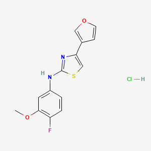 N-(4-fluoro-3-methoxyphenyl)-4-(furan-3-yl)thiazol-2-amine hydrochloride