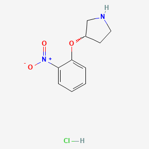 molecular formula C10H13ClN2O3 B2355371 (S)-3-(2-Nitrophenoxy)pyrrolidine hydrochloride CAS No. 1286207-04-2