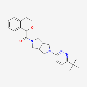 [2-(6-Tert-butylpyridazin-3-yl)-1,3,3a,4,6,6a-hexahydropyrrolo[3,4-c]pyrrol-5-yl]-(3,4-dihydro-1H-isochromen-1-yl)methanone