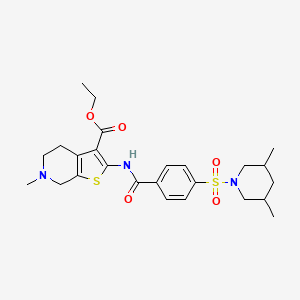 Ethyl 2-(4-((3,5-dimethylpiperidin-1-yl)sulfonyl)benzamido)-6-methyl-4,5,6,7-tetrahydrothieno[2,3-c]pyridine-3-carboxylate