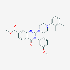 Methyl 2-(4-(2,3-dimethylphenyl)piperazin-1-yl)-3-(3-methoxyphenyl)-4-oxo-3,4-dihydroquinazoline-7-carboxylate