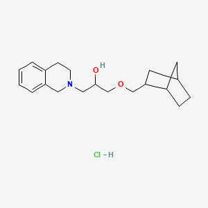 molecular formula C20H30ClNO2 B2355392 1-((1R,4S)-bicyclo[2.2.1]heptan-2-ylmethoxy)-3-(3,4-dihydroisoquinolin-2(1H)-yl)propan-2-ol hydrochloride CAS No. 1212282-83-1