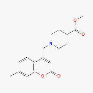 Methyl 1-[(7-methyl-2-oxochromen-4-yl)methyl]piperidine-4-carboxylate