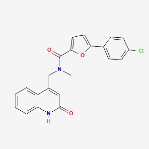 5-(4-chlorophenyl)-N-((2-hydroxyquinolin-4-yl)methyl)-N-methylfuran-2-carboxamide