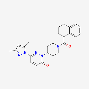 6-(3,5-dimethyl-1H-pyrazol-1-yl)-2-[1-(1,2,3,4-tetrahydronaphthalene-1-carbonyl)piperidin-4-yl]-2,3-dihydropyridazin-3-one