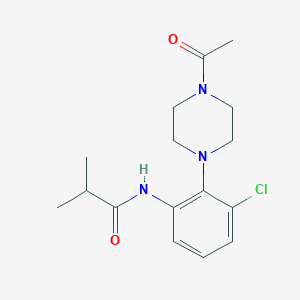 molecular formula C16H22ClN3O2 B235540 N-[2-(4-acetylpiperazin-1-yl)-3-chlorophenyl]-2-methylpropanamide 