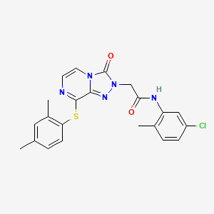 molecular formula C22H20ClN5O2S B2355406 N-phenyl-N'-[3-(5-phenyl-1,3,4-oxadiazol-2-yl)phenyl]urea CAS No. 1251629-86-3