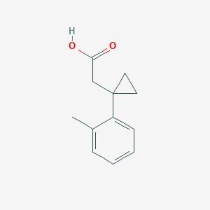 molecular formula C12H14O2 B2355413 2-[1-(2-Methylphenyl)cyclopropyl]acetic acid CAS No. 1226178-18-2