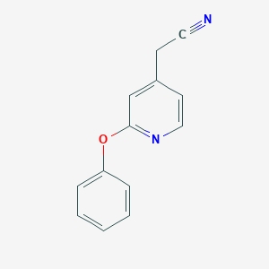 molecular formula C13H10N2O B2355416 2-(2-Phenoxypyridin-4-yl)acetonitrile CAS No. 2470439-57-5