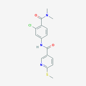 N-[3-chloro-4-(dimethylcarbamoyl)phenyl]-6-(methylsulfanyl)pyridine-3-carboxamide