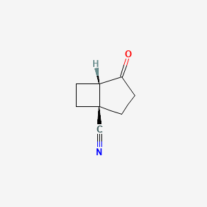molecular formula C8H9NO B2355422 (1R,5S)-4-Oxobicyclo[3.2.0]heptane-1-carbonitrile CAS No. 2413847-29-5