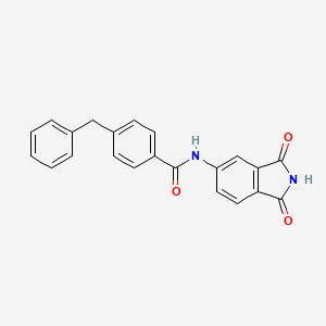 molecular formula C22H16N2O3 B2355424 4-Benzyl-N-(1,3-Dioxoisoindolin-5-yl)benzamid CAS No. 683235-84-9