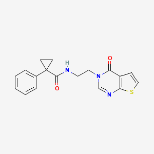 N-(2-(4-oxothieno[2,3-d]pyrimidin-3(4H)-yl)ethyl)-1-phenylcyclopropanecarboxamide