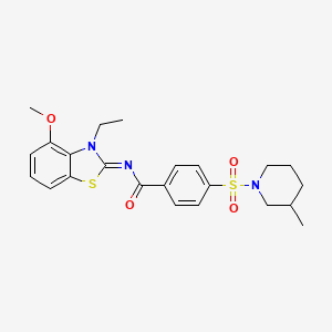 molecular formula C23H27N3O4S2 B2355436 (Z)-N-(3-ethyl-4-methoxybenzo[d]thiazol-2(3H)-ylidene)-4-((3-methylpiperidin-1-yl)sulfonyl)benzamide CAS No. 533868-52-9