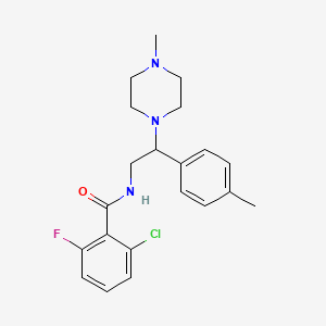 2-chloro-6-fluoro-N-(2-(4-methylpiperazin-1-yl)-2-(p-tolyl)ethyl)benzamide
