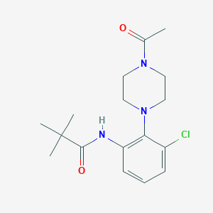 molecular formula C17H24ClN3O2 B235544 N-[2-(4-acetylpiperazin-1-yl)-3-chlorophenyl]-2,2-dimethylpropanamide 