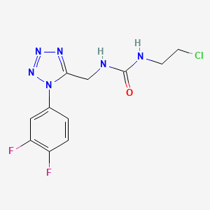 1-(2-chloroethyl)-3-((1-(3,4-difluorophenyl)-1H-tetrazol-5-yl)methyl)urea