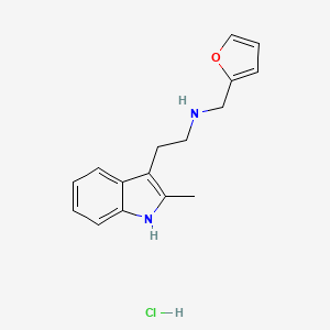 molecular formula C16H19ClN2O B2355445 N-(呋喃-2-基甲基)-2-(2-甲基-1H-吲哚-3-基)乙胺盐酸盐 CAS No. 1052411-88-7