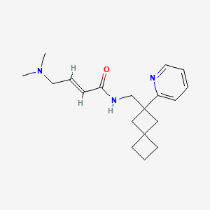 (E)-4-(Dimethylamino)-N-[(2-pyridin-2-ylspiro[3.3]heptan-2-yl)methyl]but-2-enamide