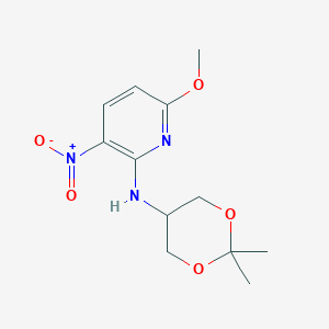 molecular formula C12H17N3O5 B2355469 N-(2,2-Dimethyl-1,3-dioxan-5-yl)-6-methoxy-3-nitropyridin-2-amine CAS No. 1075237-91-0