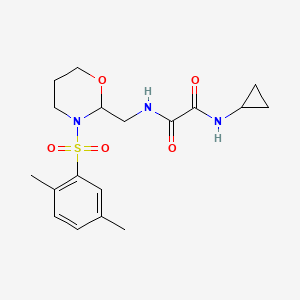 N1-cyclopropyl-N2-((3-((2,5-dimethylphenyl)sulfonyl)-1,3-oxazinan-2-yl)methyl)oxalamide