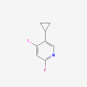 molecular formula C8H7FIN B2355474 5-环丙基-2-氟-4-碘吡啶 CAS No. 1034467-84-9
