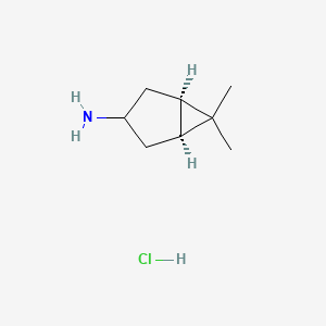 molecular formula C8H16ClN B2355482 (1S,5R)-6,6-Dimethylbicyclo[3.1.0]hexan-3-amin;Hydrochlorid CAS No. 2307753-24-6