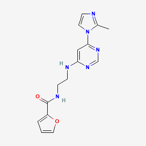 N-(2-((6-(2-methyl-1H-imidazol-1-yl)pyrimidin-4-yl)amino)ethyl)furan-2-carboxamide